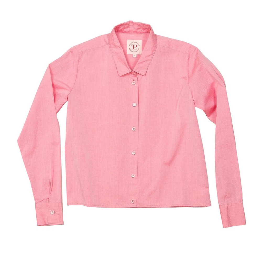 The Little Project Pennington Shirt Cotton Long Sleeve Blouse Straight Cropped